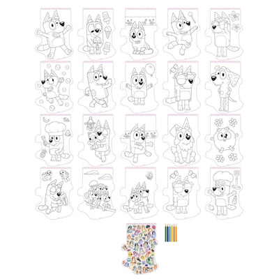 Bloc de couleur Moxy Bluey Shapes, 20 feuilles