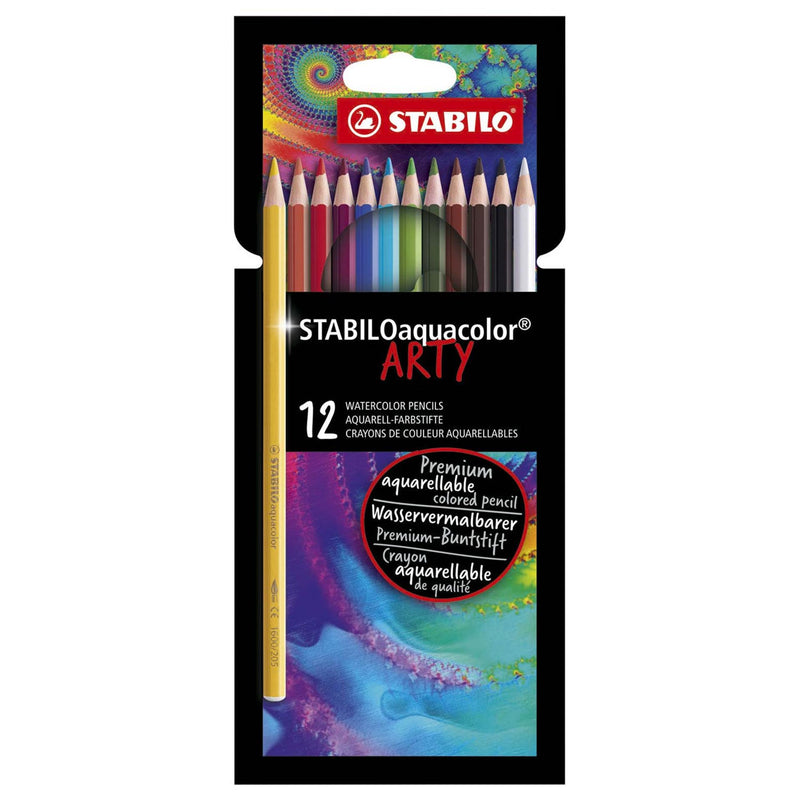 Crayons de couleur Aquacolor Stabilo Arty, 12e.