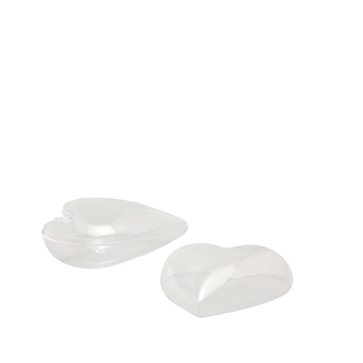 Vaessen creative • coeur en plastique 2 pièces pré-emballé 8 cm