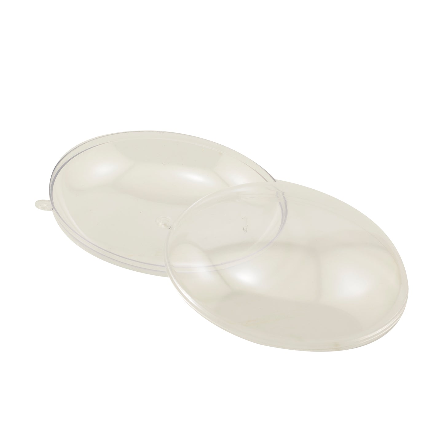 Vaessen creative • boule en plastique plate 2 pièces préemballées 9 cm