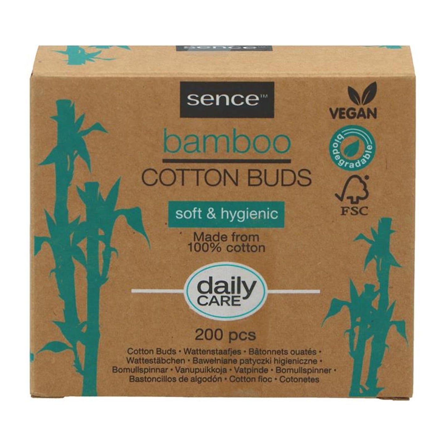 Sence cotons-tiges en bambou 200pcs