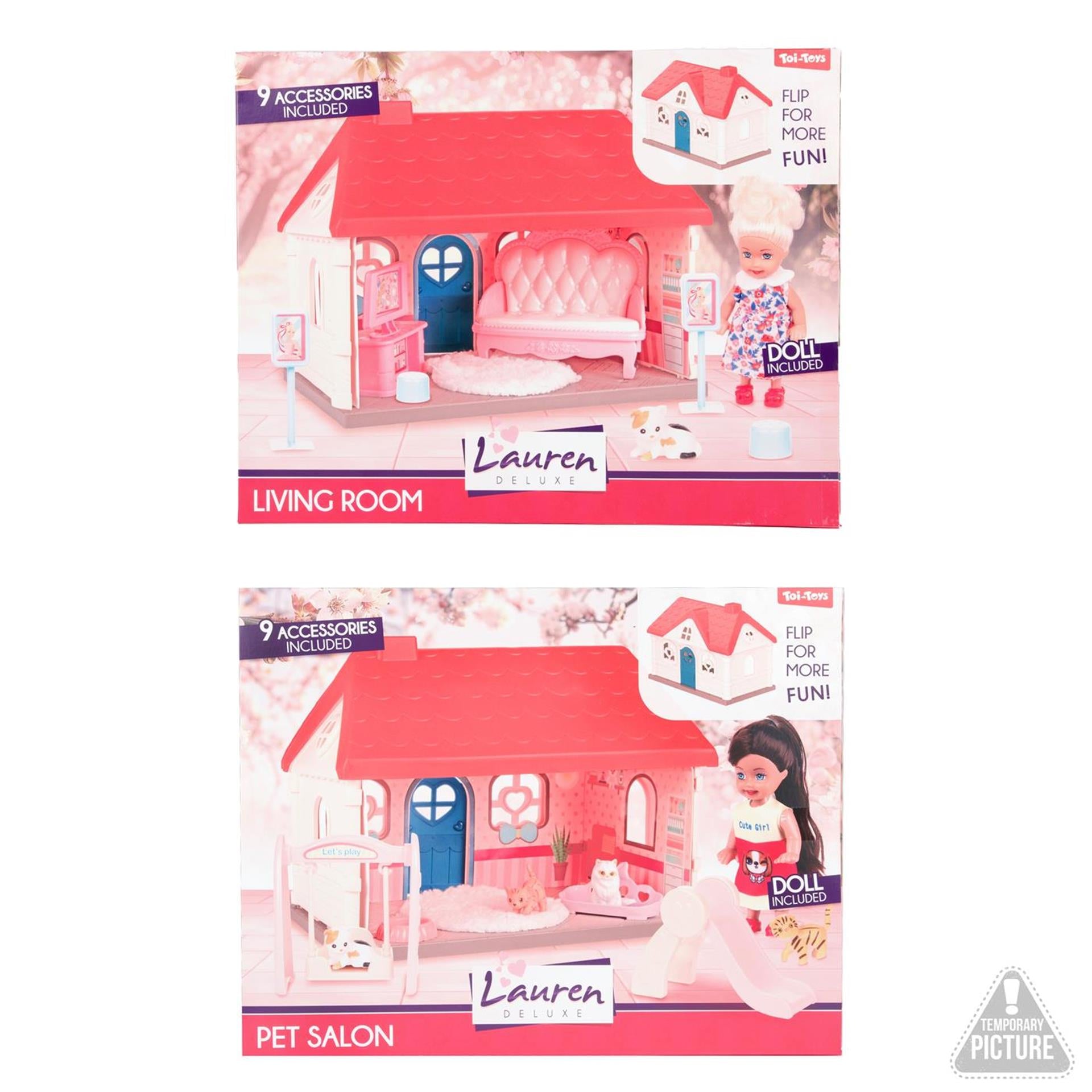 Toi-toys ensemble de jeu Lauren maison de poupée 13cm