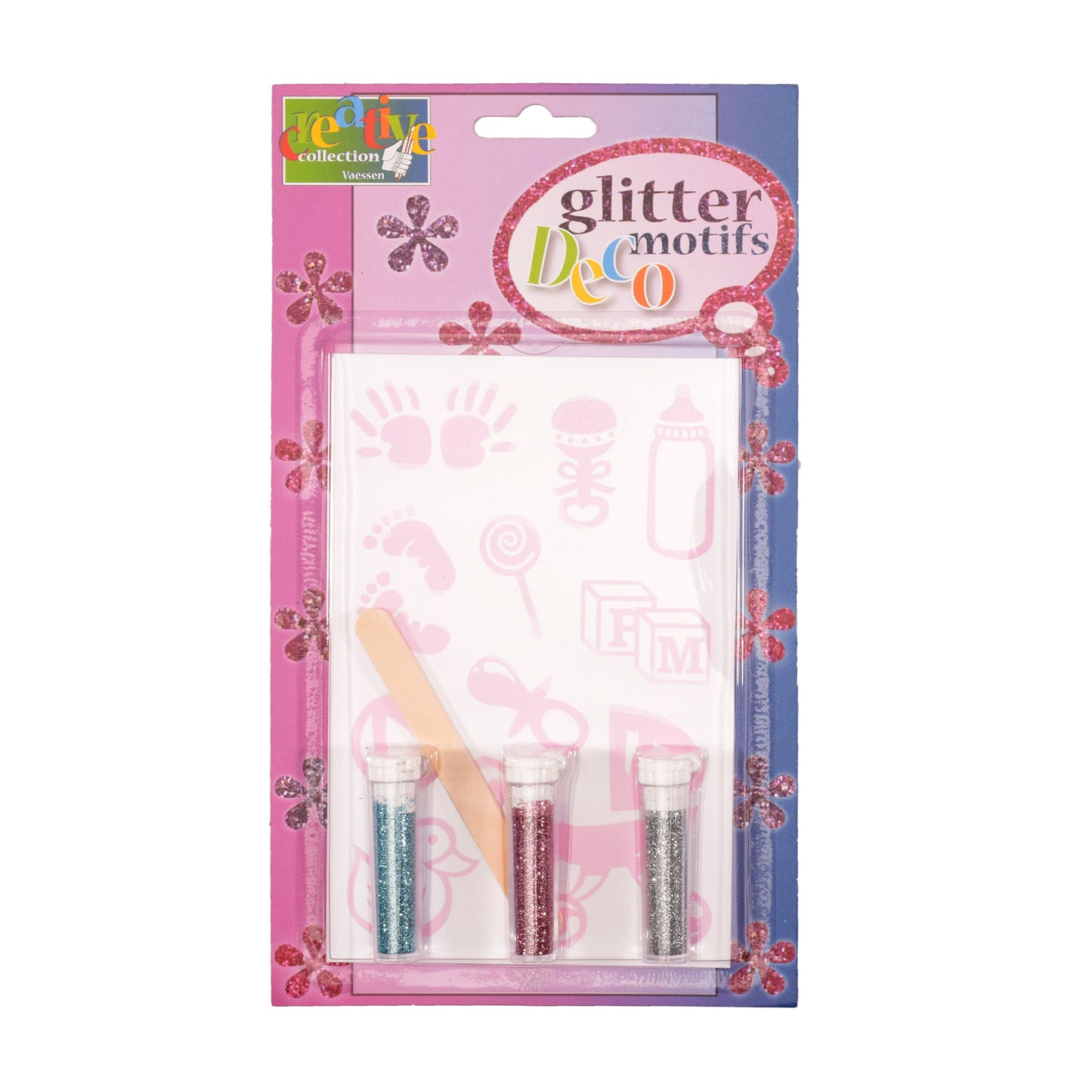 Vaessen creative • transfert + 3x naissance de paillettes