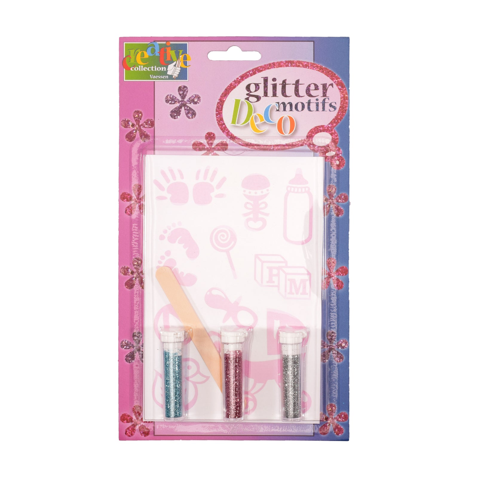 Vaessen creative • transfert + 3x naissance de paillettes