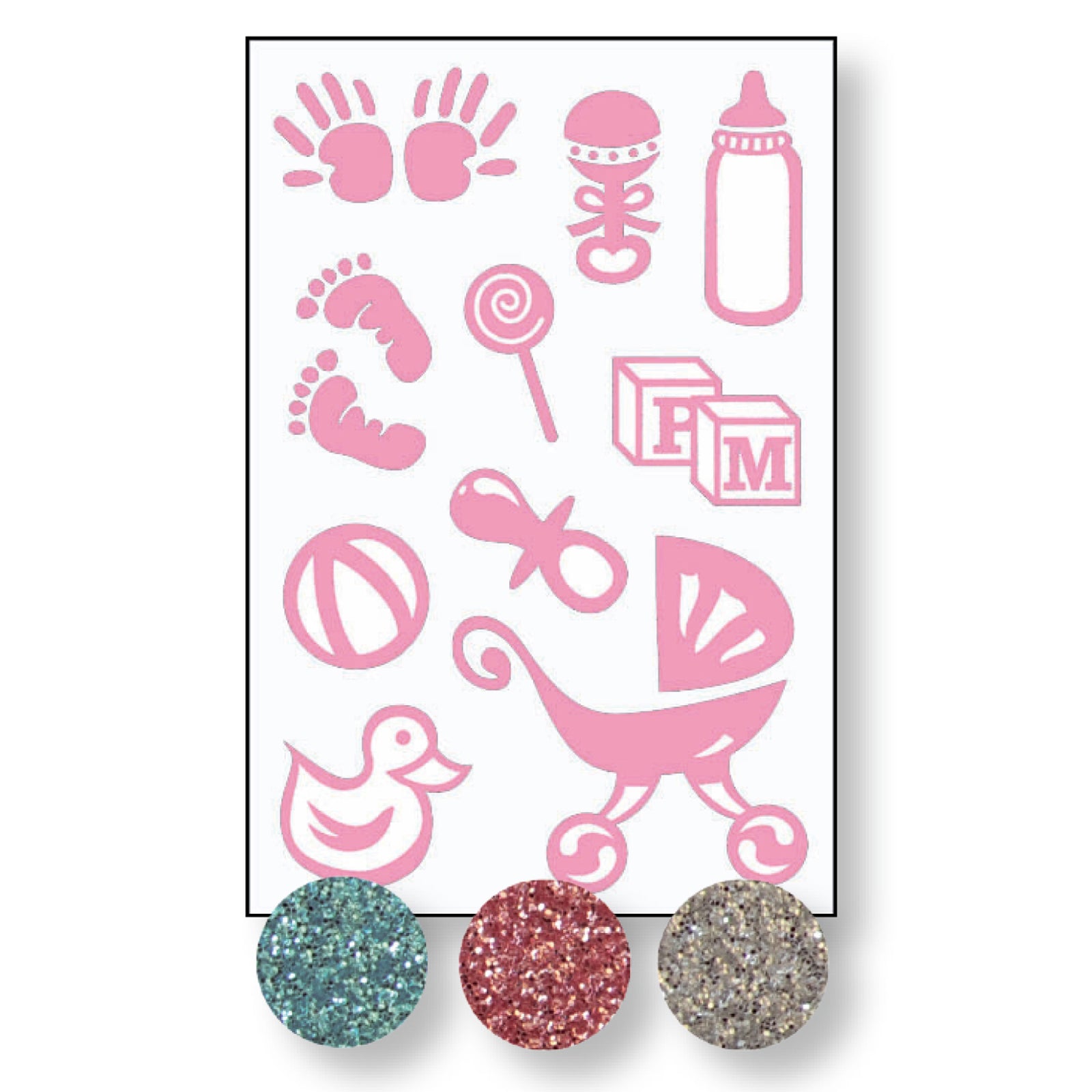 Vaessen creative • transfert + 3x naissance de paillettes