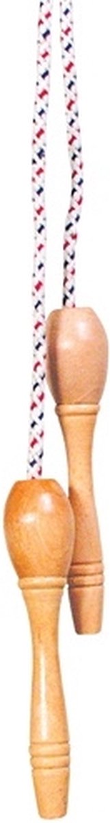 Corde de saut Goki avec poignée en bois, 240 cm