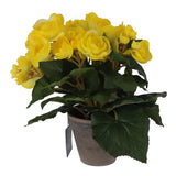 Plante artificielle bégonia jaune dans le pot - afbeelding 1