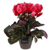 Plante artificielle cyclamen rose dans le pot