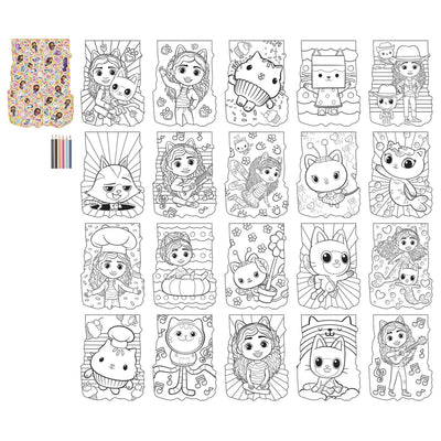 Bloc de coloriage en forme de maison de poupée Moxy Gabby's - 20 feuilles