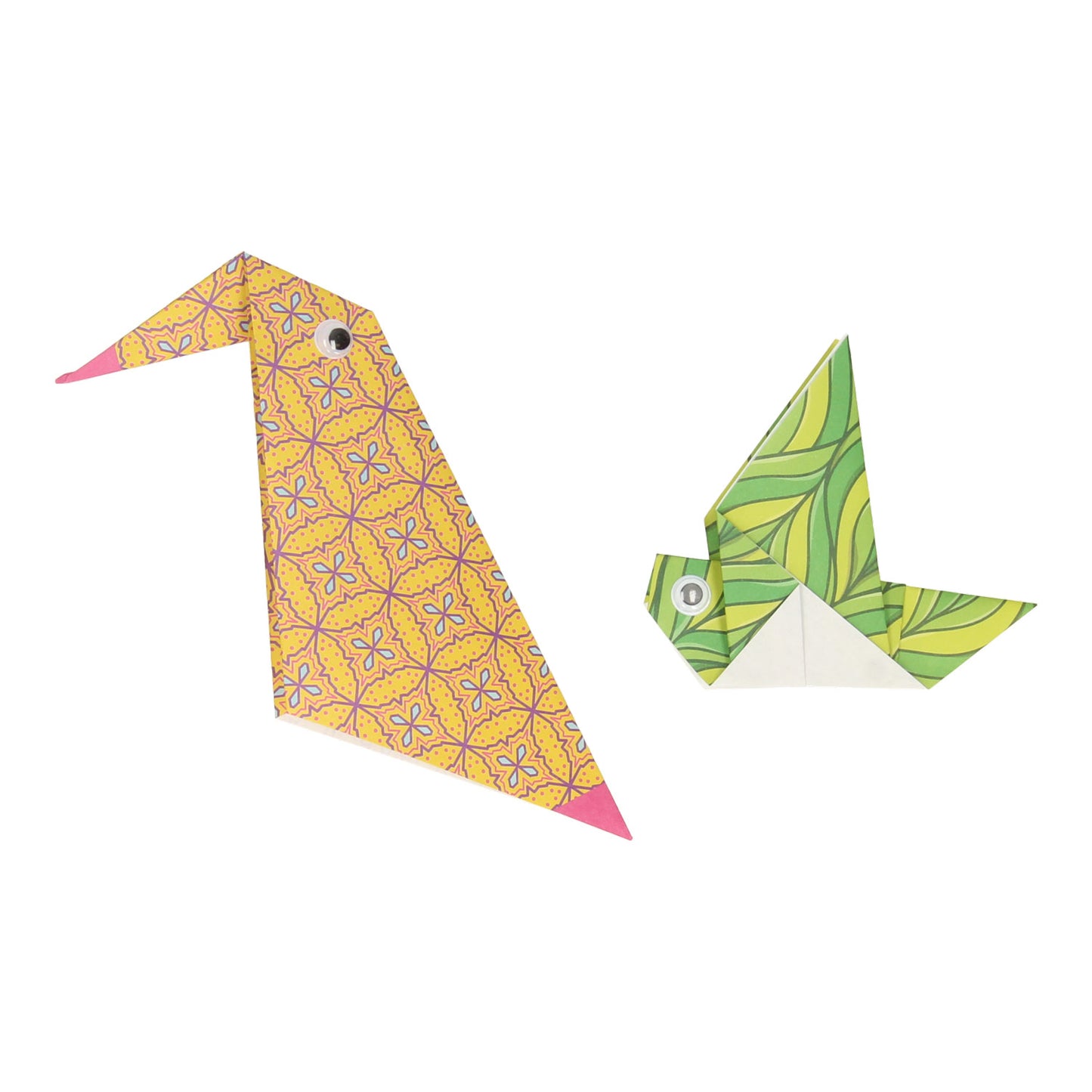Groupe d'artisanat créatif Origami pliant des oiseaux