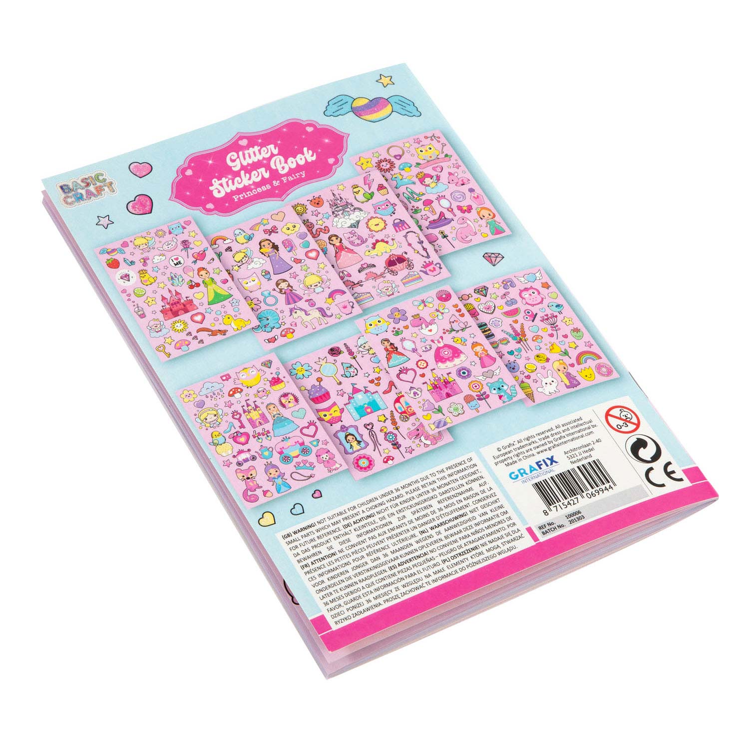 Creative Craft Group Glitter Stickerbook A5 Pink
