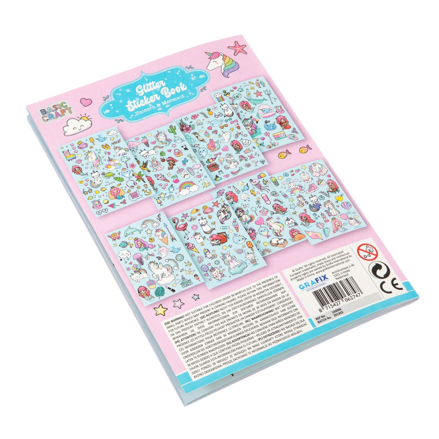 Creative Craft Group Glitter Sticker Book A5 Blue