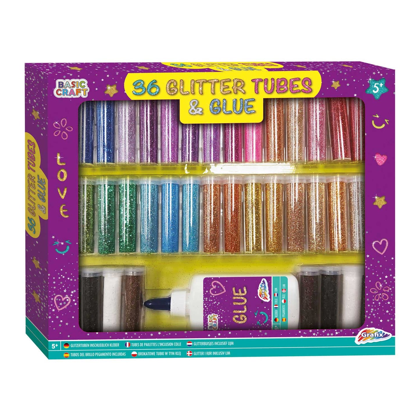 Ensemble de paillettes de groupe d'artisanat créatif de luxe, 37dlg.