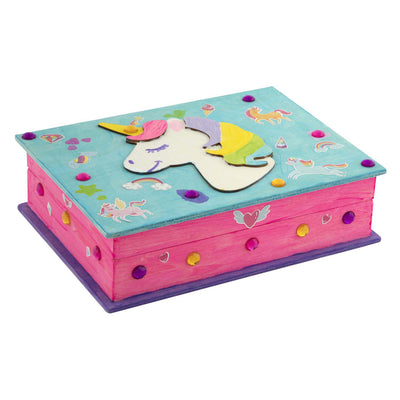Boîte à bijoux licorne en bois