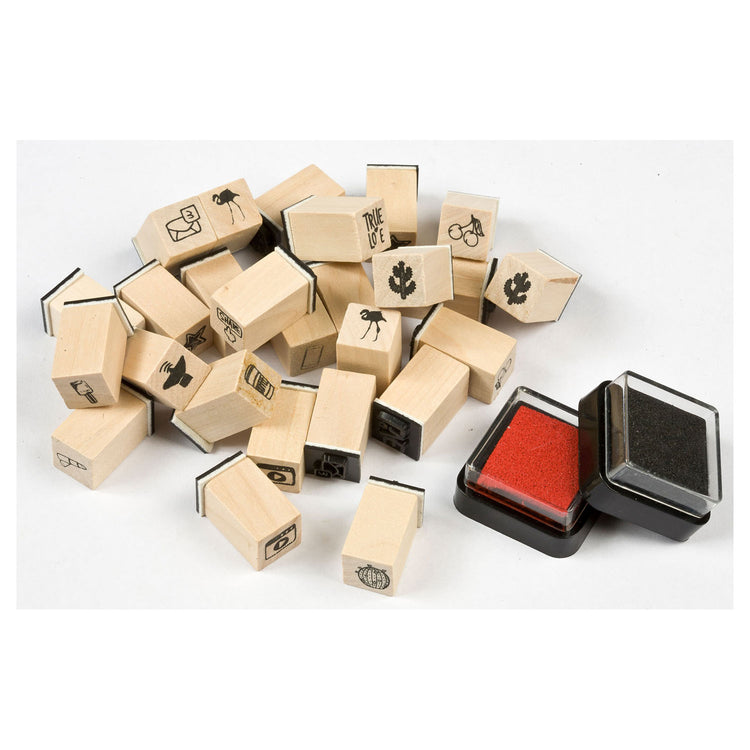 Creative Craft Group Wooden Stamp Set Figures, 27dlg.