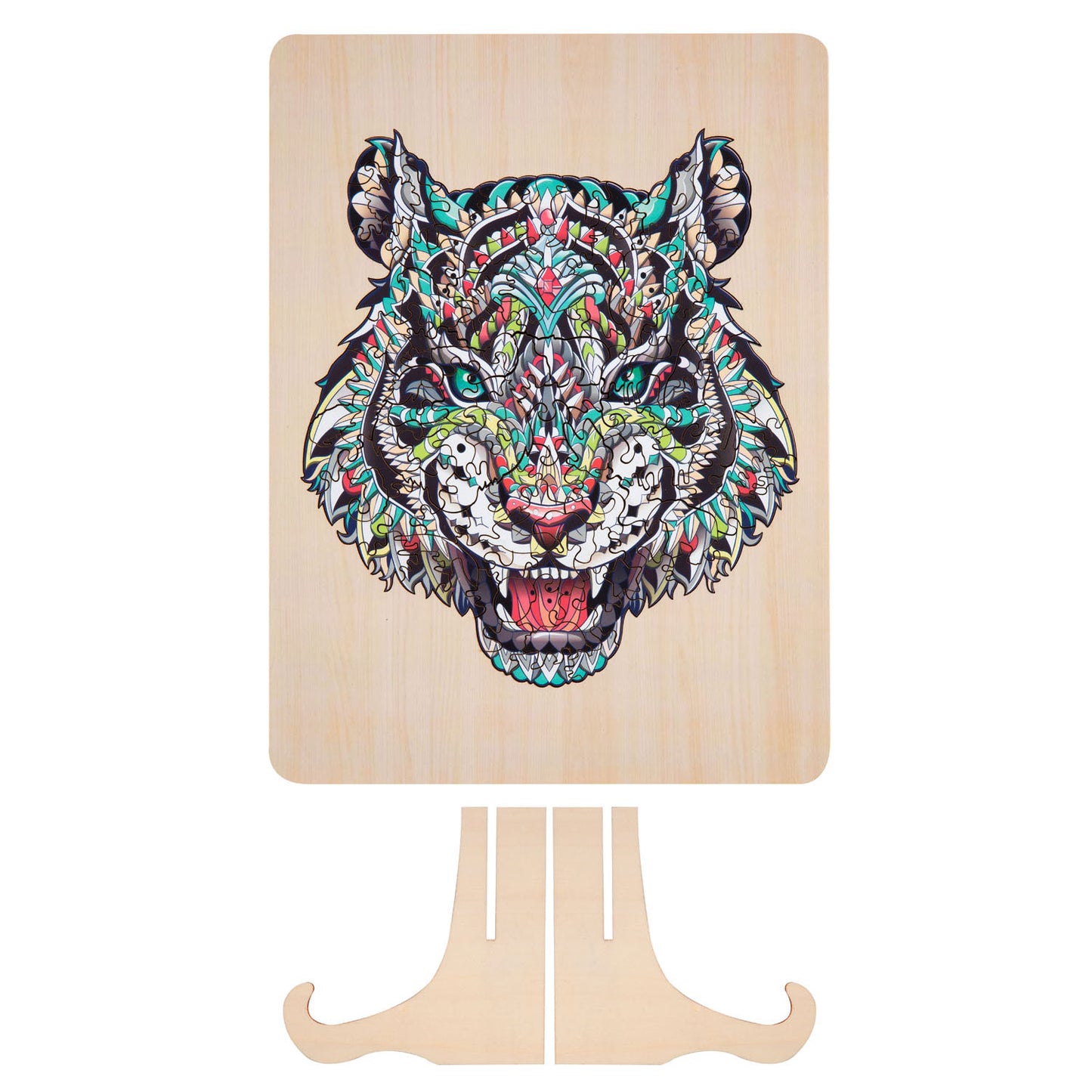 Tiger de puzzle en bois unique, 130e.