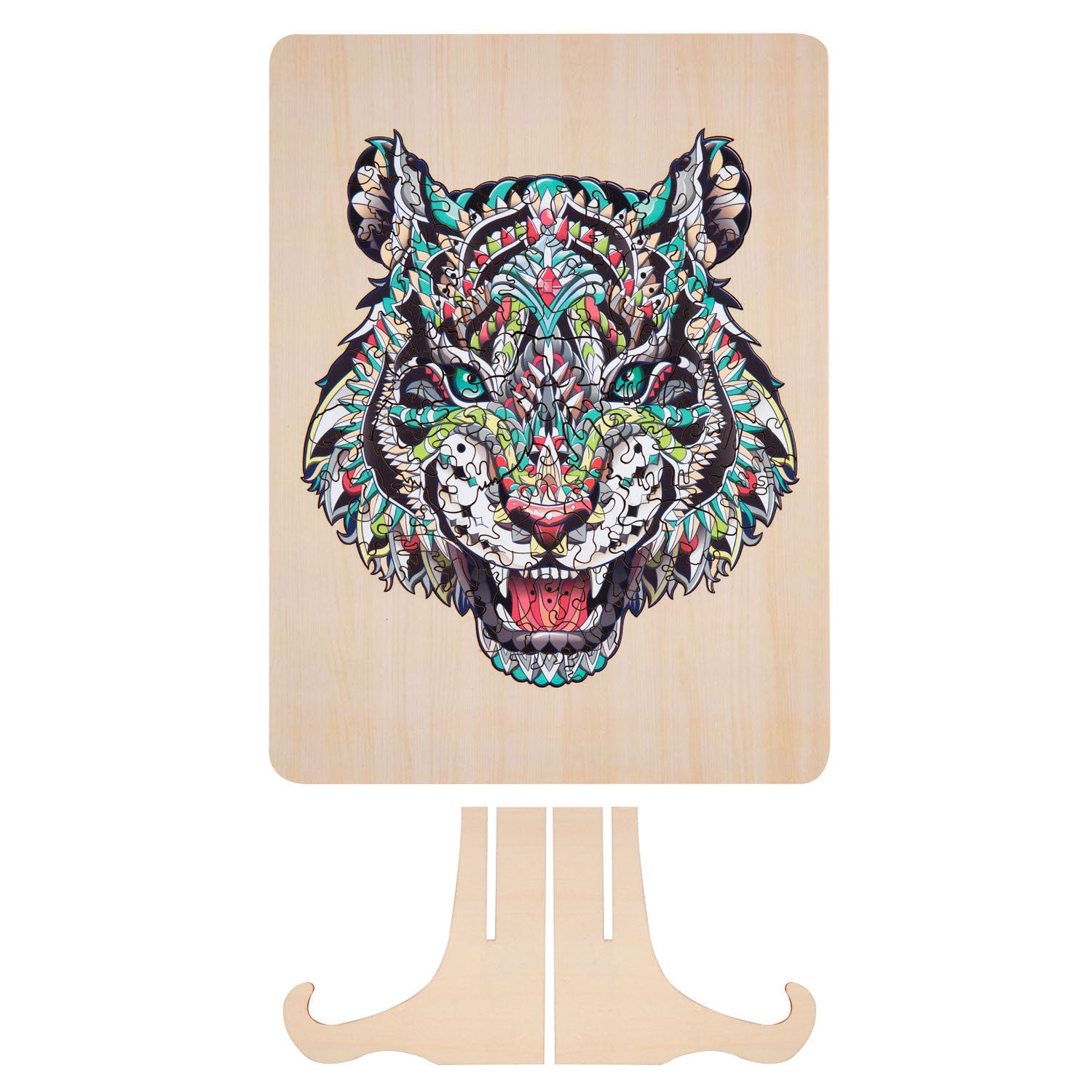Tiger de puzzle en bois unique, 130e.