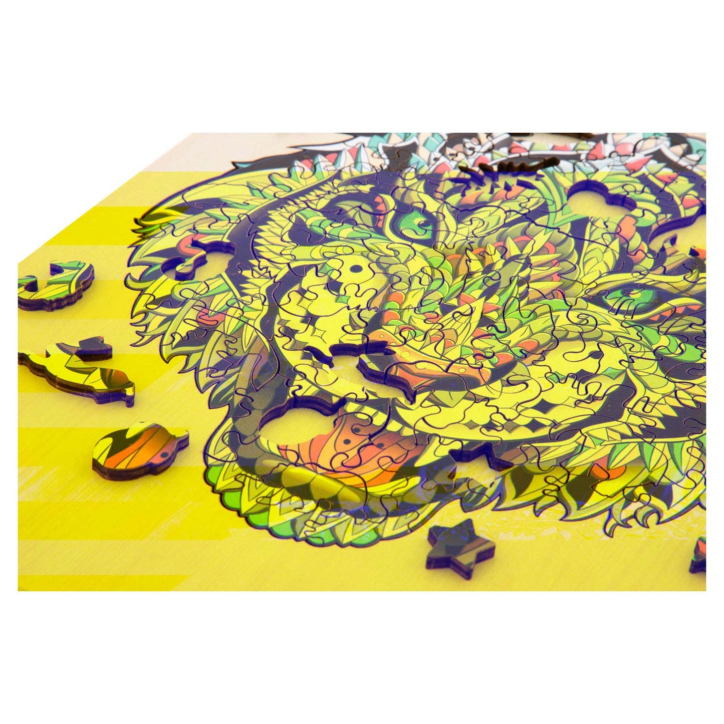 Tiger de puzzle en bois unique, 130e.