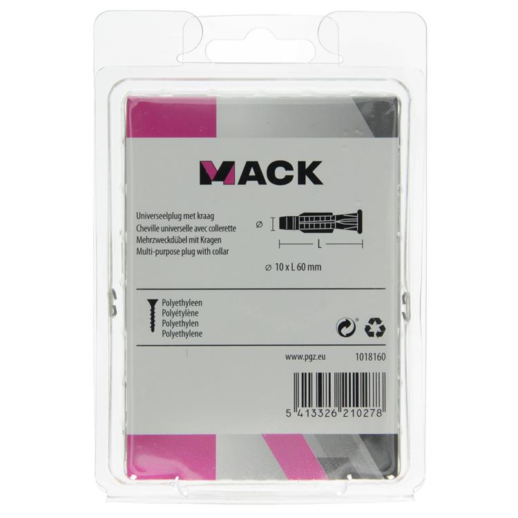 Mack 1018160 - bouchon universel + collier polyéthylène30 pcs 10 x 60 mm | 5 pièces