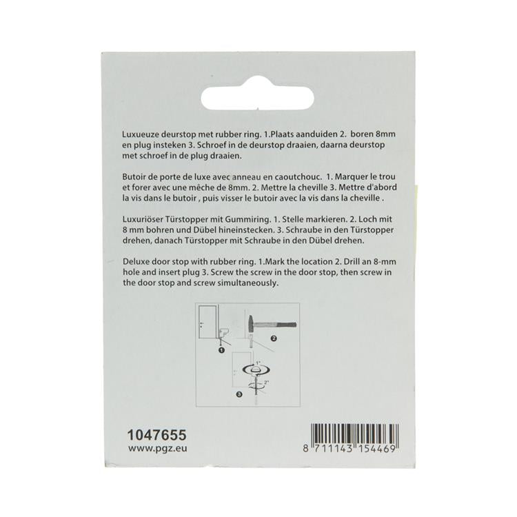 Mack 1047655 - cylindre d'arrêt de porte modèle laiton plaqué ø 30h35 mm 1 pièce pièce | 6 pièces