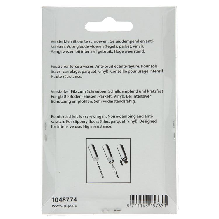 Mack 1048774 - feutre renforcé + vis marron ø 70 mm 4 pcs | 6 pièces