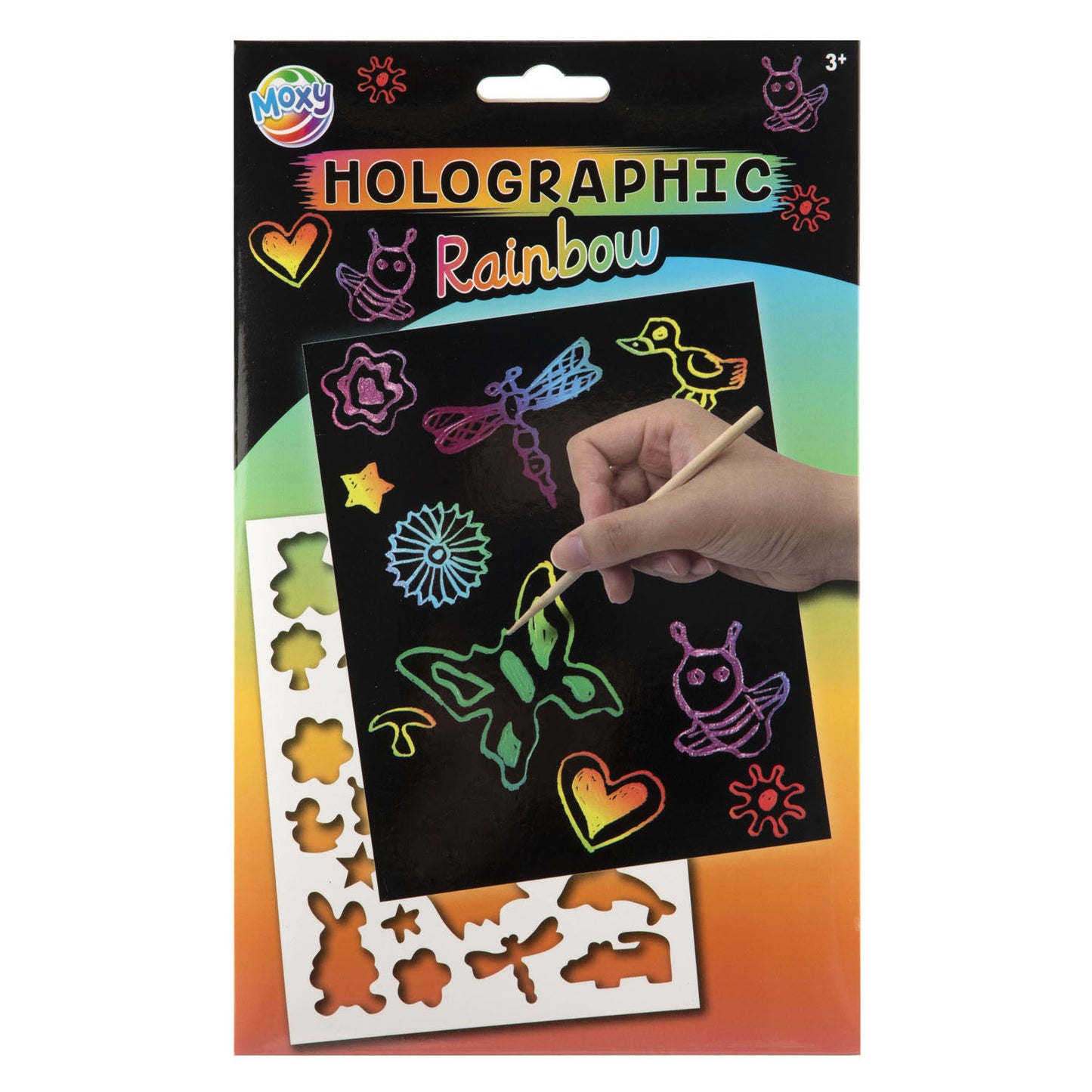 Creative craft group a5 cartes à gratter arc-en-ciel pailleté - 4 cartes à gratter