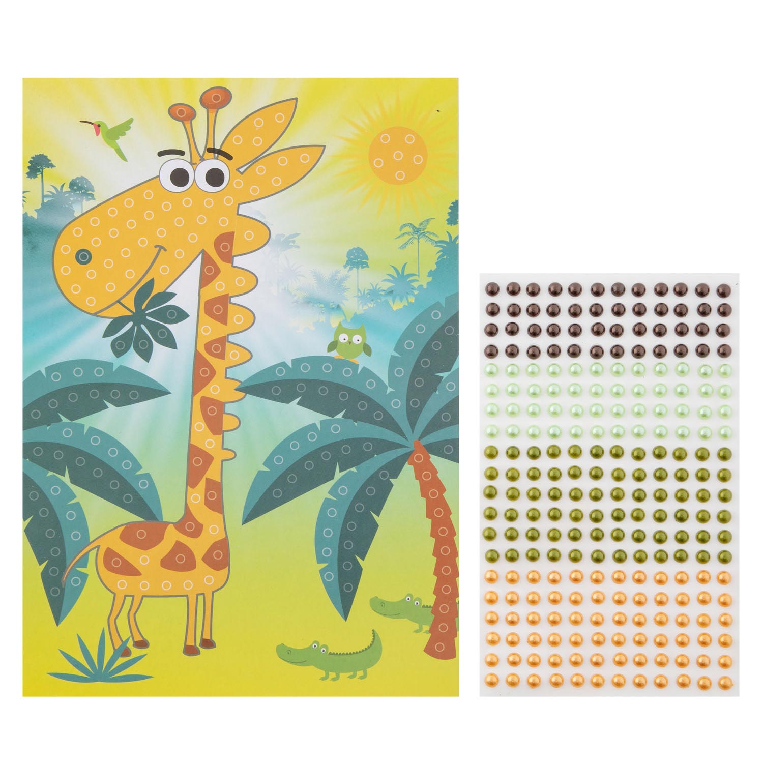 Artisanat de perles art - girafe