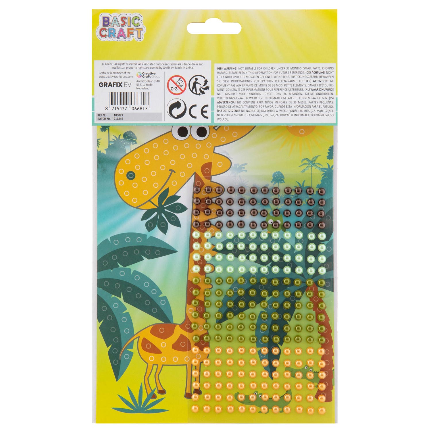 Artisanat de perles art - girafe