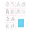 Bloc de piqûres de jouet des os avec 12 cartes et stylo, dans la boîte (1 pièce) Assorti