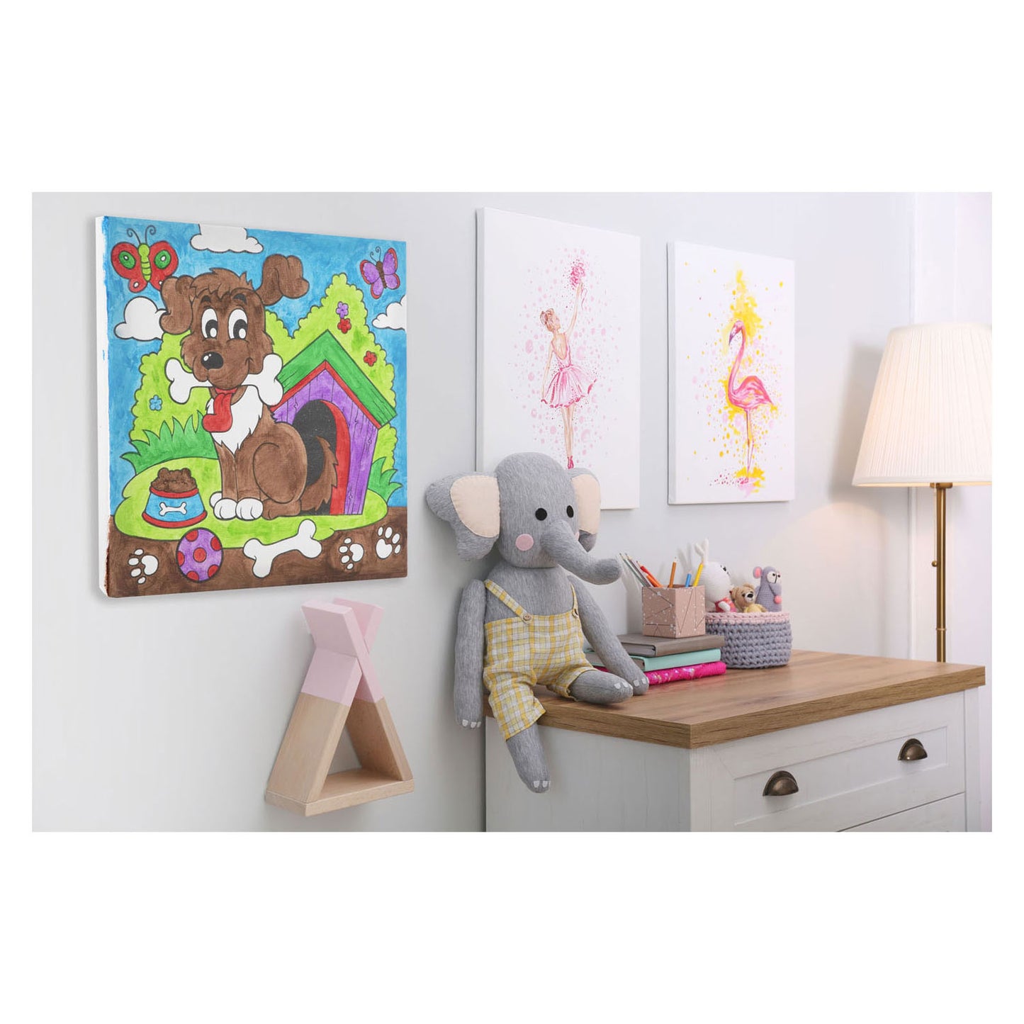 Peinture par numéro - chien en hok
