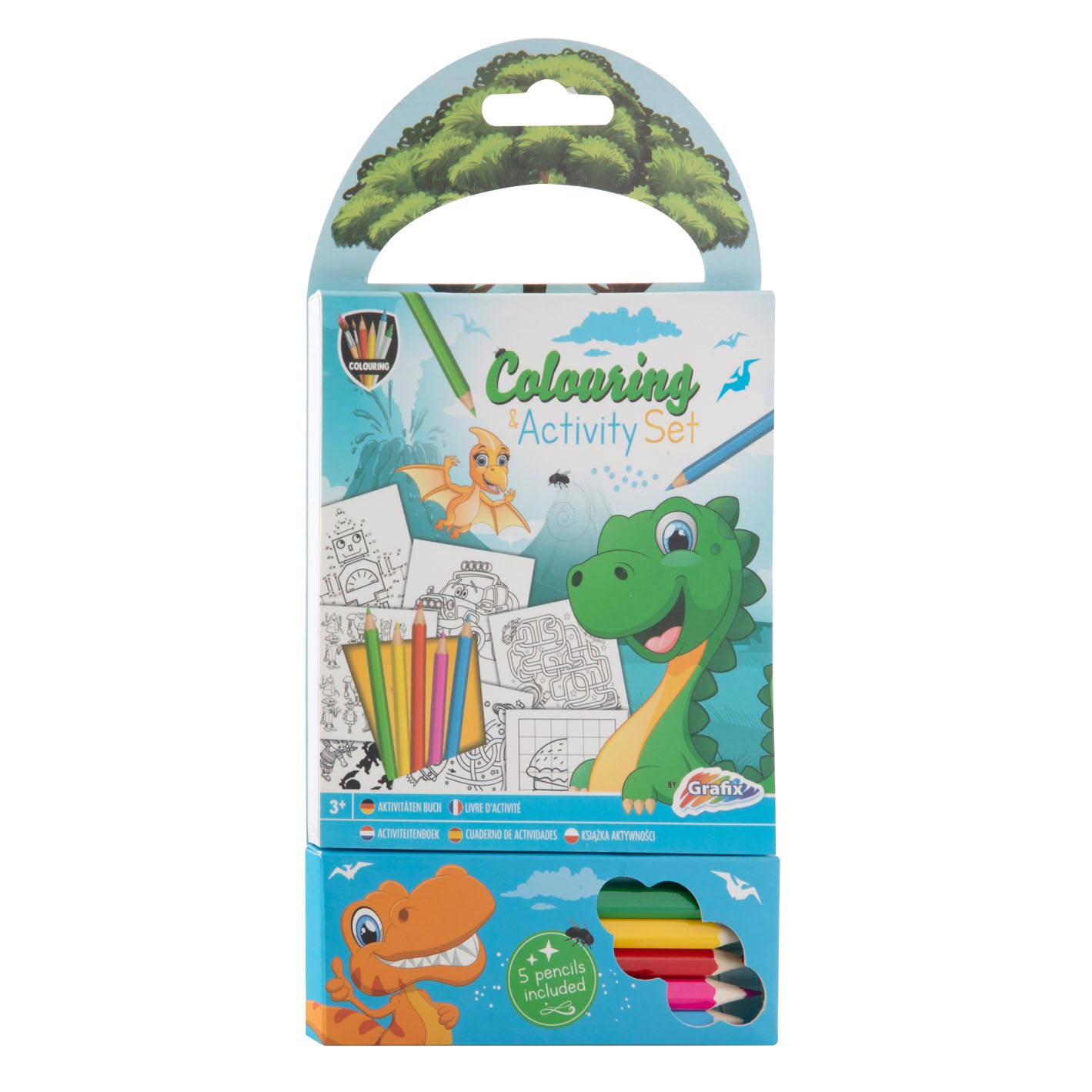 Couleur de licorne et bloc d'activité avec crayons de couleur