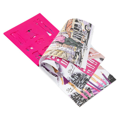 Grafix Fashion Design Sticker Book + pochoirs