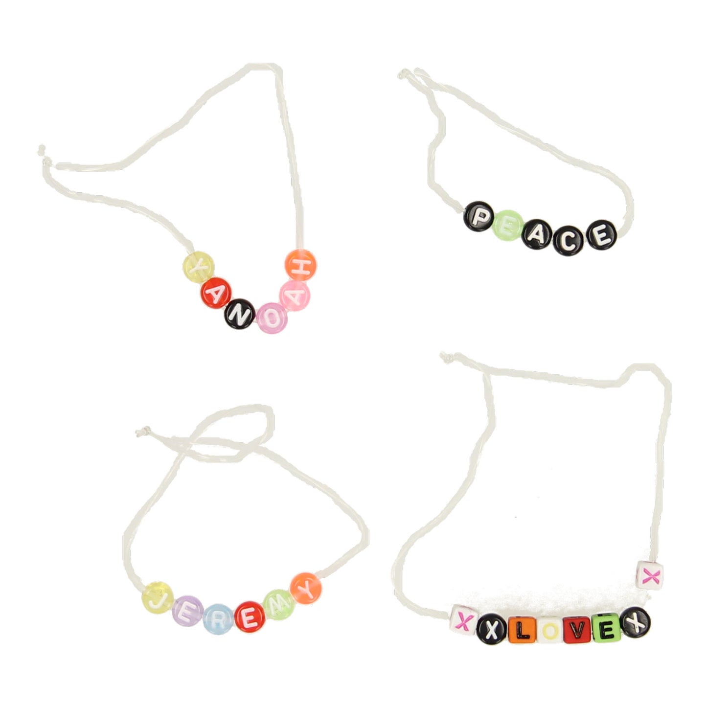 Faites vos propres bracelets - Perles de lettre