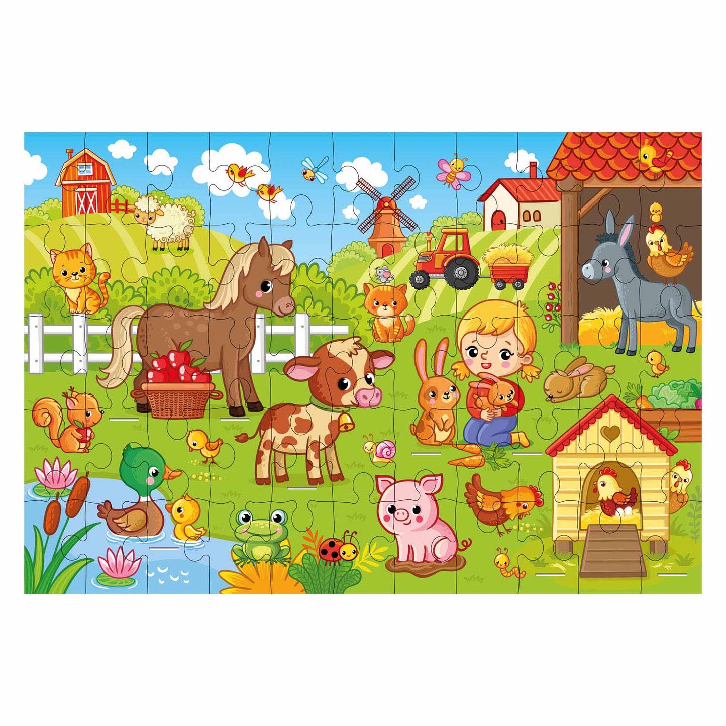 Grafix 3d Floor Puzzle Farm, 55e.