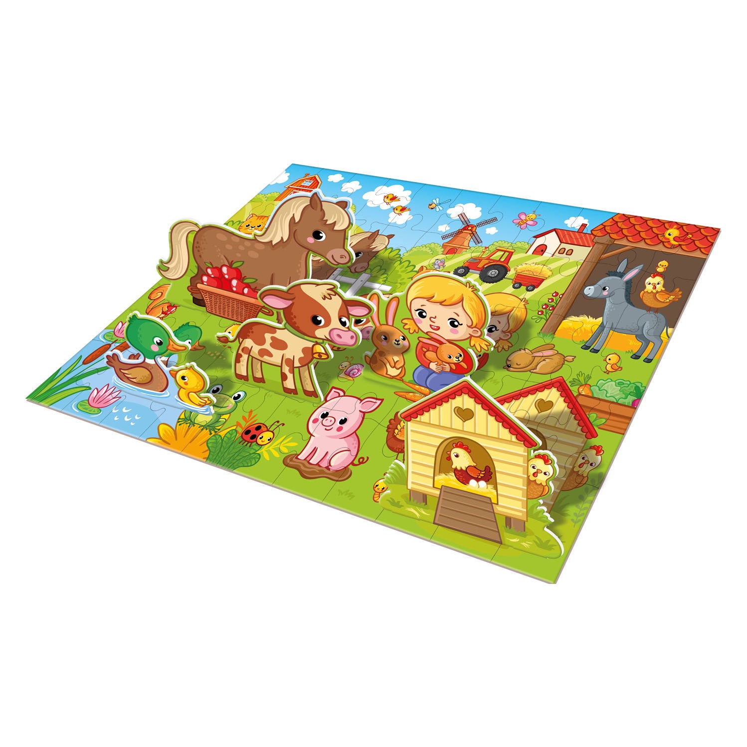 Grafix 3d Floor Puzzle Farm, 55e.