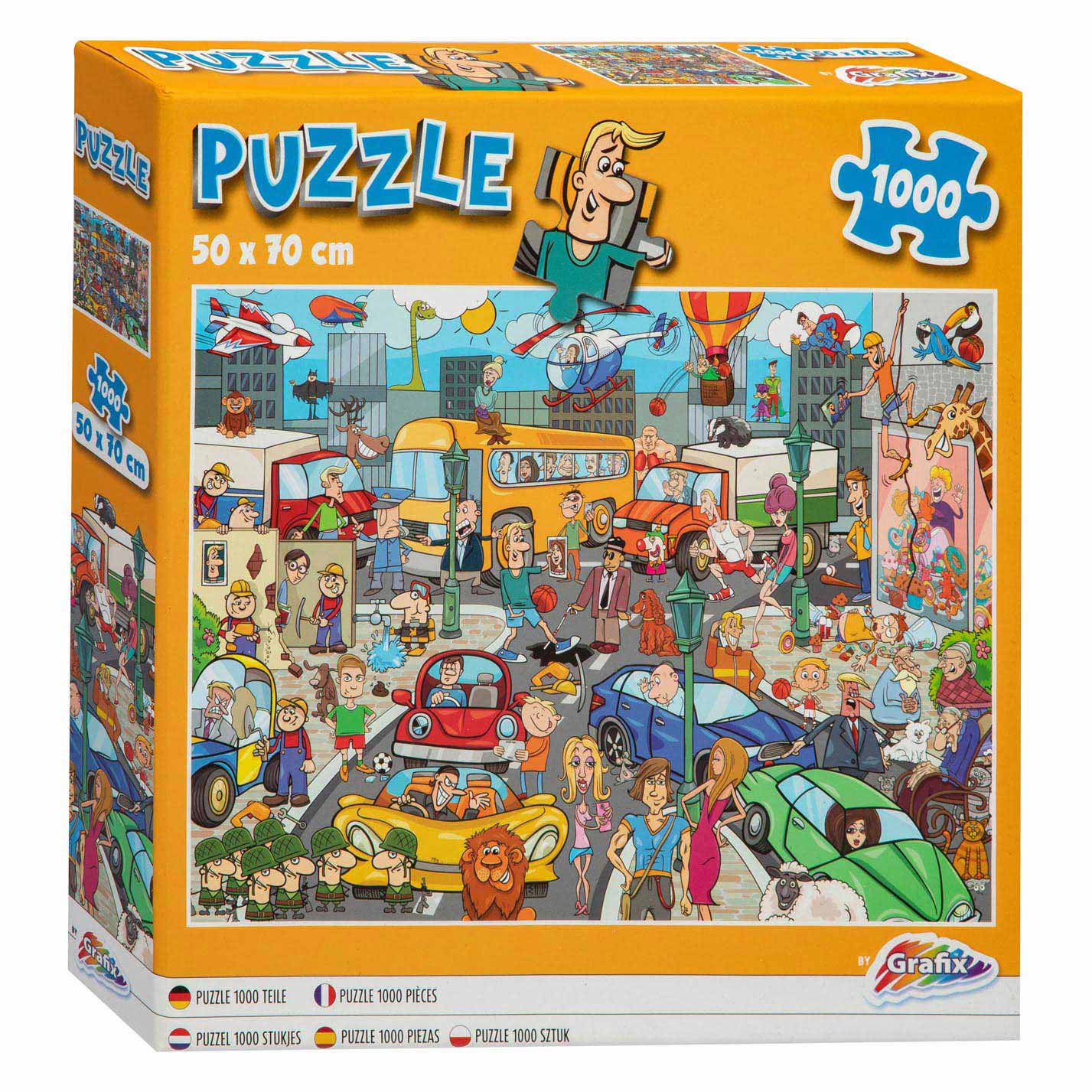 Trafic comique de puzzle de ligne, 1000st.