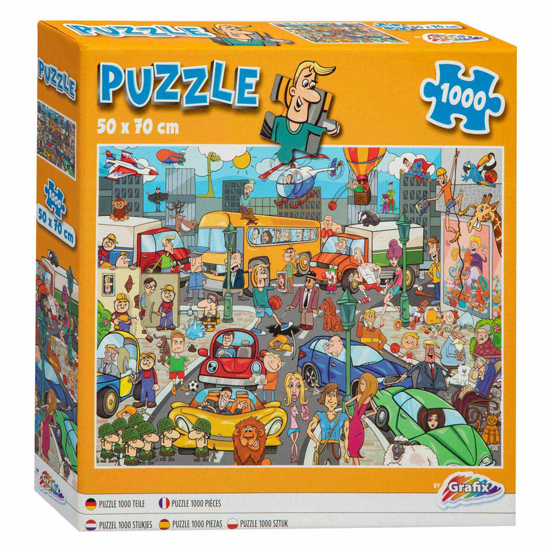 Trafic comique de puzzle de ligne, 1000st.