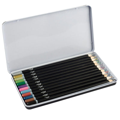 Nassau Fine Art Nassau Crayons de couleur métalliques, 12e.