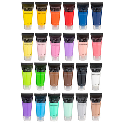 Couleurs de peinture acrylique Nassau et couleurs pastel, 24x22 ml