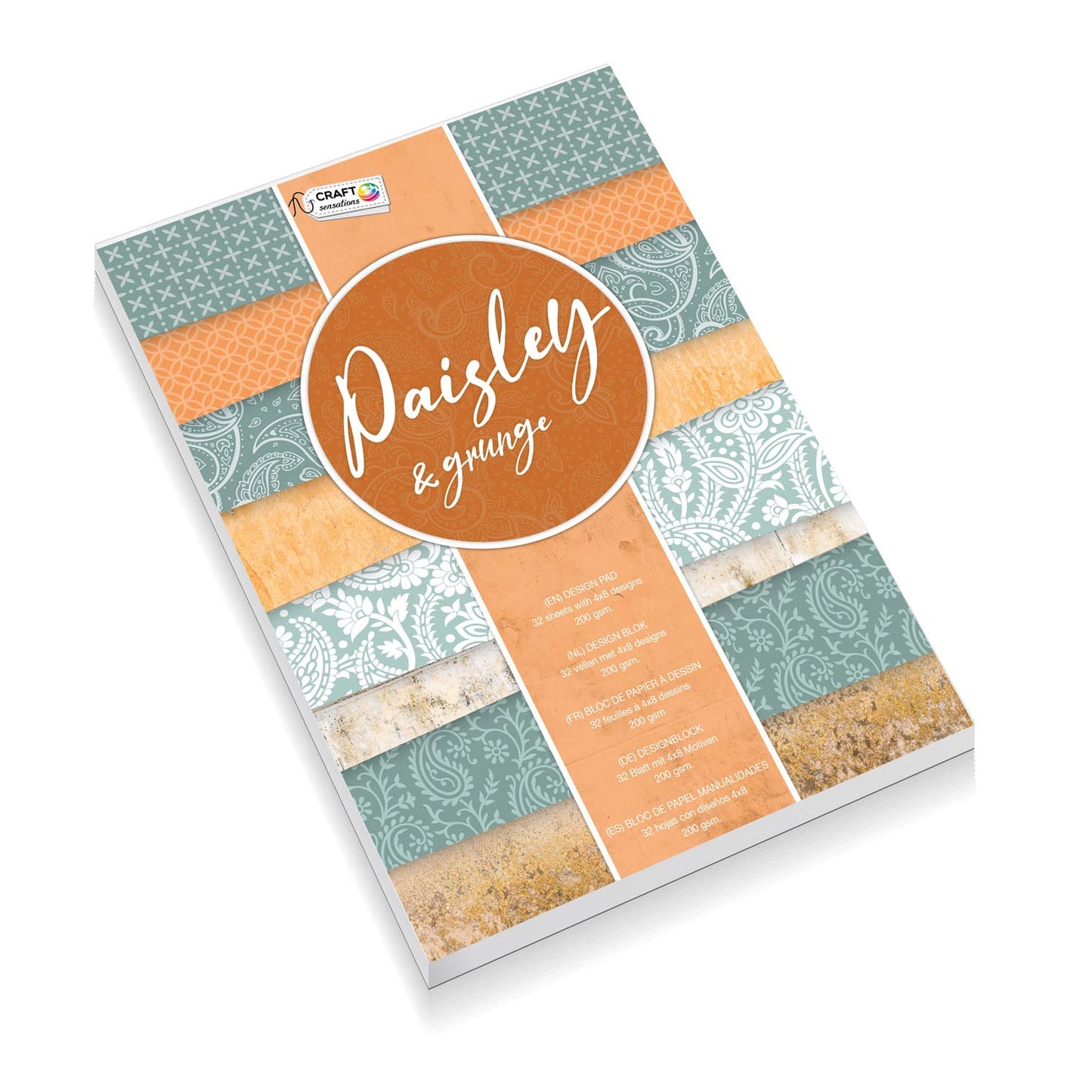 Creative Craft Group Craft Cardon A5, 32 Felling Paisley Grunge