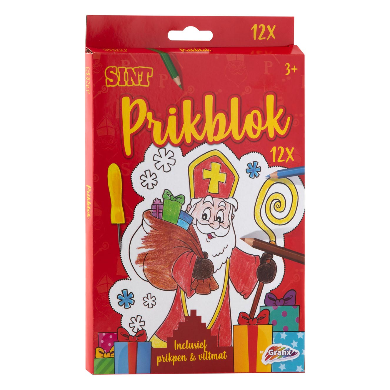 Bloc de ponction de Sinterklaas avec 12 feuilles