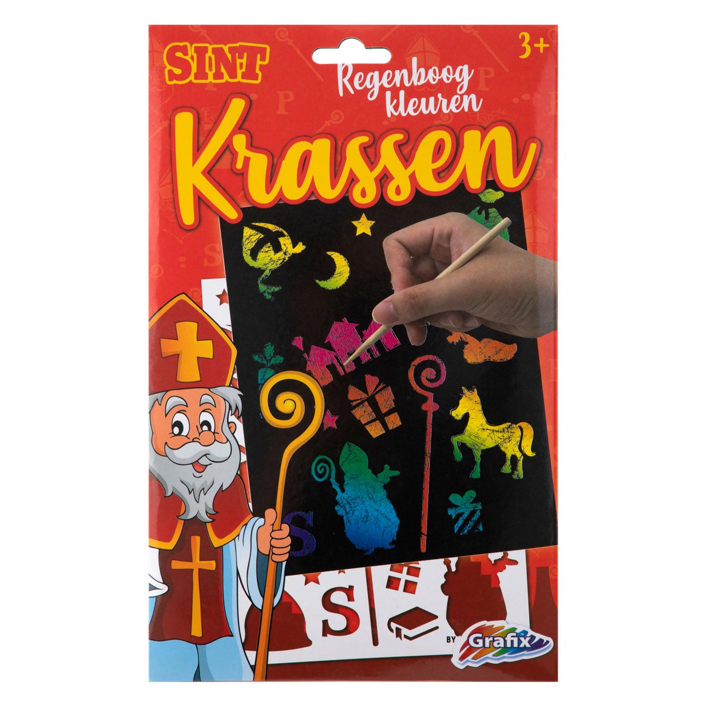 Sinterklaas raye les couleurs arc-en-ciel