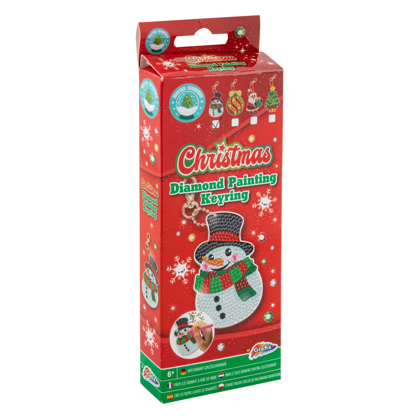 Grafix réalisez votre propre porte-clés en peinture diamant Noël