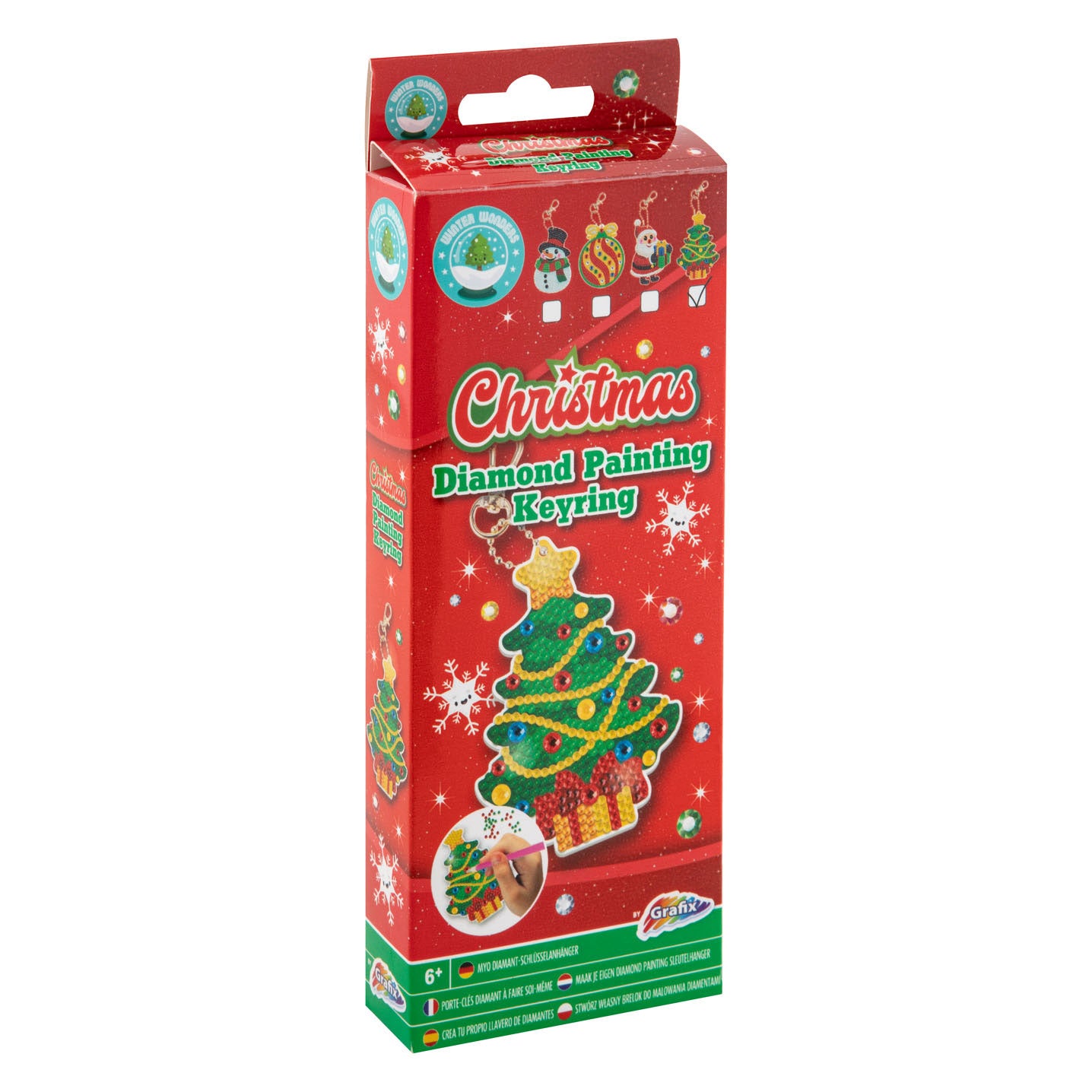 Grafix réalisez votre propre porte-clés en peinture diamant Noël