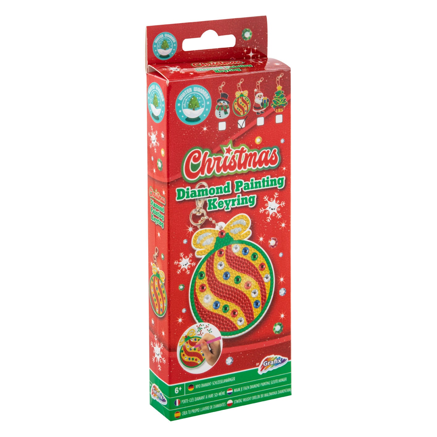 Grafix réalisez votre propre porte-clés en peinture diamant Noël