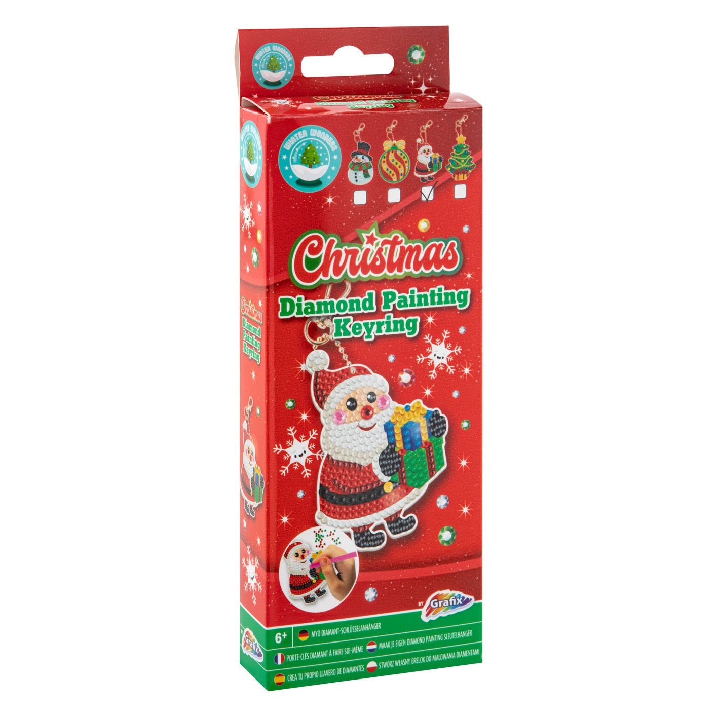 Grafix réalisez votre propre porte-clés en peinture diamant Noël