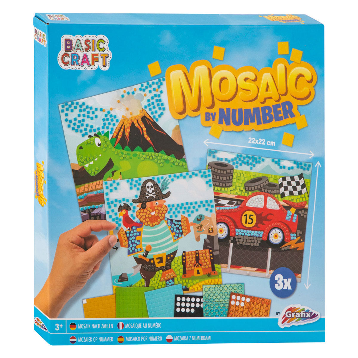 Mosaïque au numéro - pirate, dino et véhicule