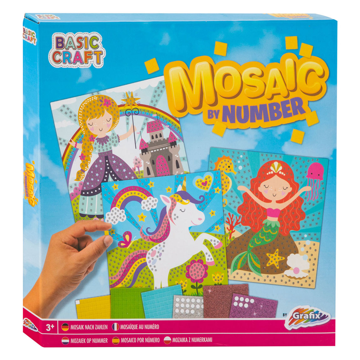 Mosaïque par numéro - Licorne, Princesse et Sirène