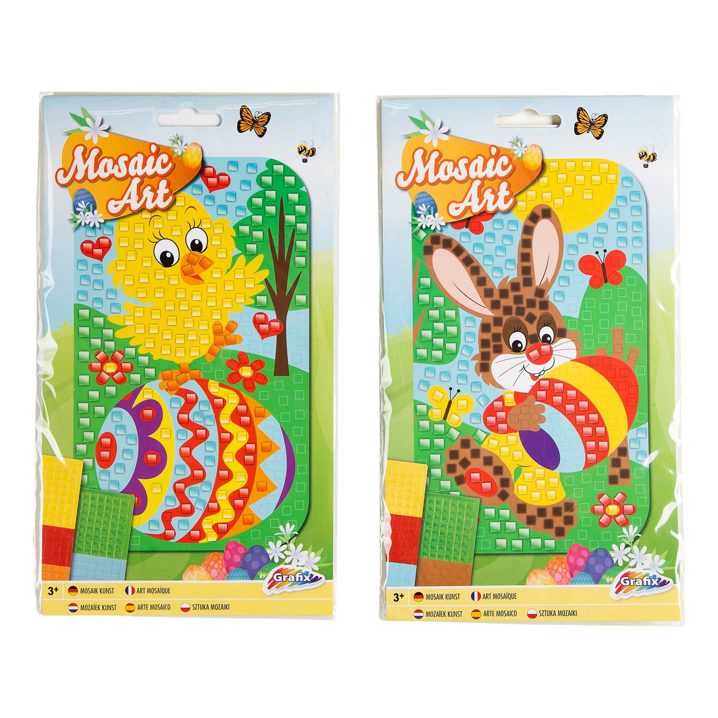 Groupe d'artisanat créatif mosaïque art pâques