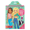 Livre de coloriage et d'autocollants Besties fashion design avec pochoirs